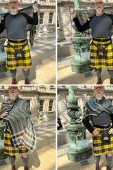 MacLeod of Lewis tartan kilt – bold yellow Scottish kilt for men