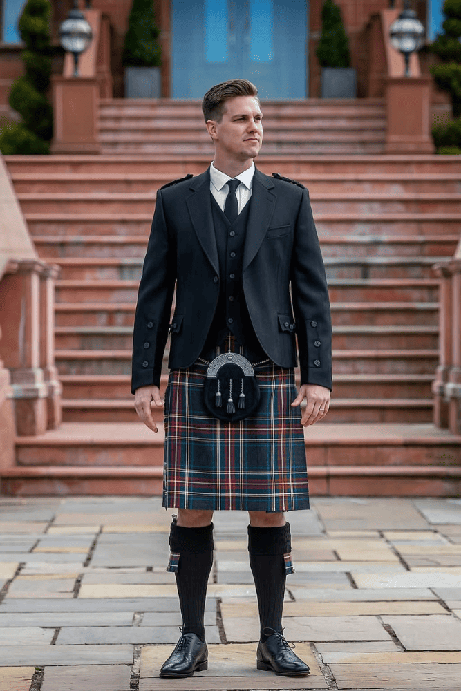 Tweed Argyll Day Kilt Outfit (10-Piece Set) | Scottish Daywear Look