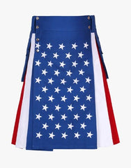 United States Flag Hybrid Kilt - Scottish Kilt Jacket™ USA-UK
