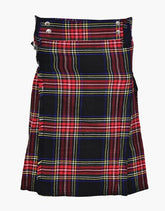 TARTAN STEWART BLACK UTILITY KILT - scottish kilt jacket