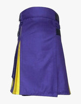 Women's Blue-Yellow Hybrid Kilt - Scottish Kilt Jacket™ USA-UK