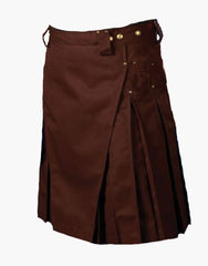 Utility Kit in Brown with Back Pocket - Scottish Kilt Jacket™ USA-UK