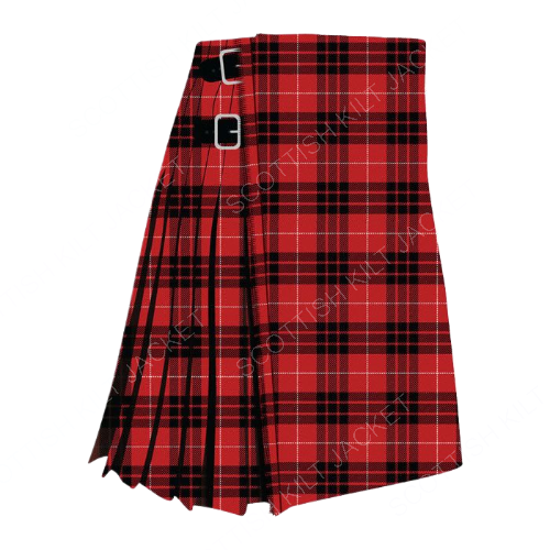Modern Kilt Clan Munro Black And Red Tartan
