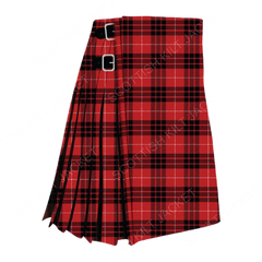 Modern Kilt Clan Munro Black And Red Tartan