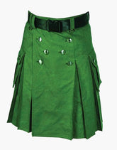 GREEN CONTEMPORARY KILT CUSTOM BUILD - Scottish Kilt Jacket™ USA-UK