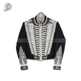 Hussar Jacket Black Top Military Uniform Tunic Jackets