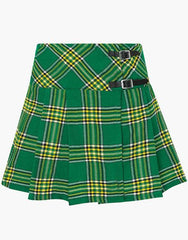 TARTAN MINI SKIRT KILT–IRISH GREEN - Scottish Kilt Jacket™ USA-UK