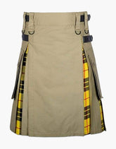 Lewis Tartar Hybrid Kilt-Khaki and Macheod - scottish kilt jacket