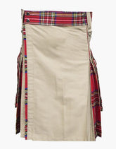 ROYAL STEWART TARTAN HYBRID KILT AND KHAKI - scottish kilt jacket