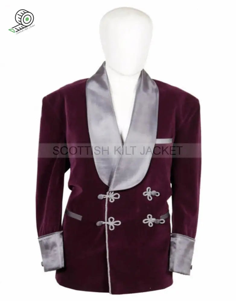 Men’s Burgundy Velvet Jackets For Evening Dinner Coats And Smoking
