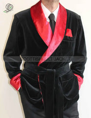 Men’s Chic Black Velvet Coats Blazers For Hosting Evening Events Smoking Jackets