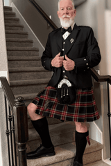 Men’s Scottish kilt with jacket and accessories