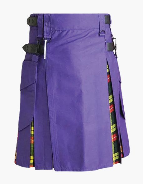 HYBRID PURPLE KILT - scottish kilt jacket