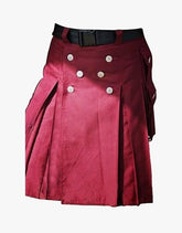 MAROON TACTICAL KILT - Scottish Kilt Jacket™ USA-UK