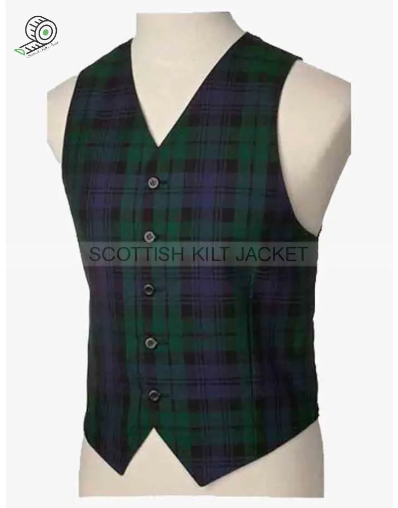 Tartan Vest With Black Watch Vests