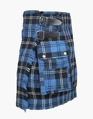 WOMEN RAMSAY BLUE TARTAN UTILITY KILT - Scottish Kilt Jacket™ USA-UK