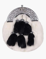 RABBIT FUR SPORRAN 6 TASSELS - Scottish Kilt Jacket™ USA-UK