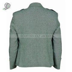 Argyle Kilt Jacket In Lovat Green Tweed With Vest Five Buttons Jackets