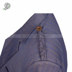Argyll Jacket With Purple/Gold Wool Vest Tweed Kilt Jackets