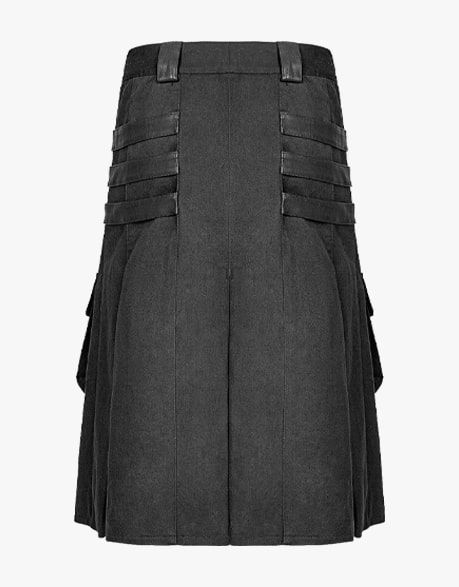 Gothic Black Utility Kilt - Scottish Kilt Jacket™ USA-UK