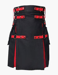 GOTHIC HYBRID BLACK RAINBOW KILT - scottish kilt jacket