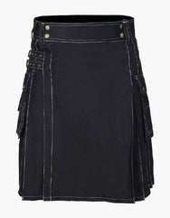 TACTICAL UTILITY KILT IN BLACK - Scottish Kilt Jacket™ USA-UK