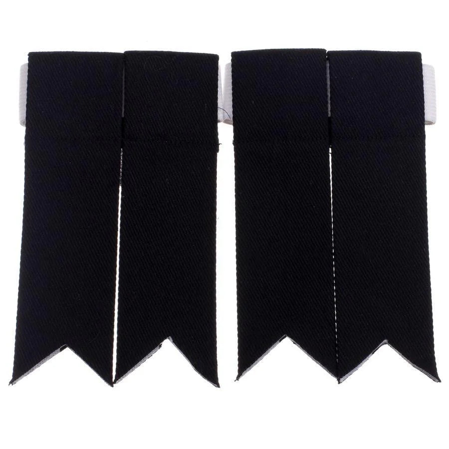 KILT FLASHES BLACK, 100% Cotton Kilt Flashes - scottish kilt jacket