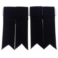 KILT FLASHES BLACK, 100% Cotton Kilt Flashes - scottish kilt jacket
