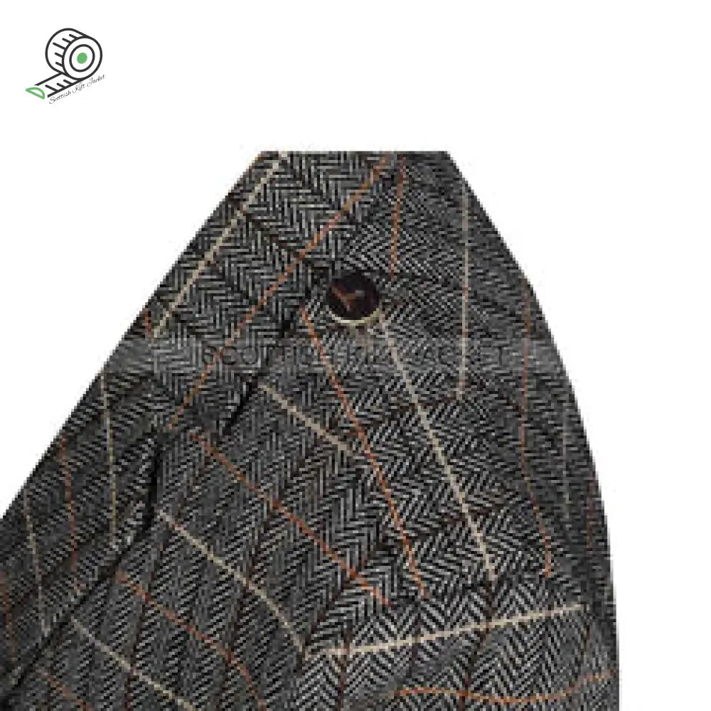 Brown Argyll Tweed Wool Jacket With Vest And Waistcoat Kilt Jackets