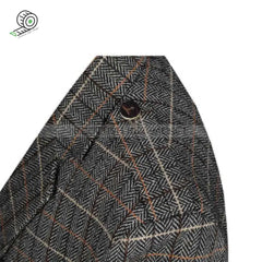 Brown Argyll Tweed Wool Jacket With Vest And Waistcoat Kilt Jackets