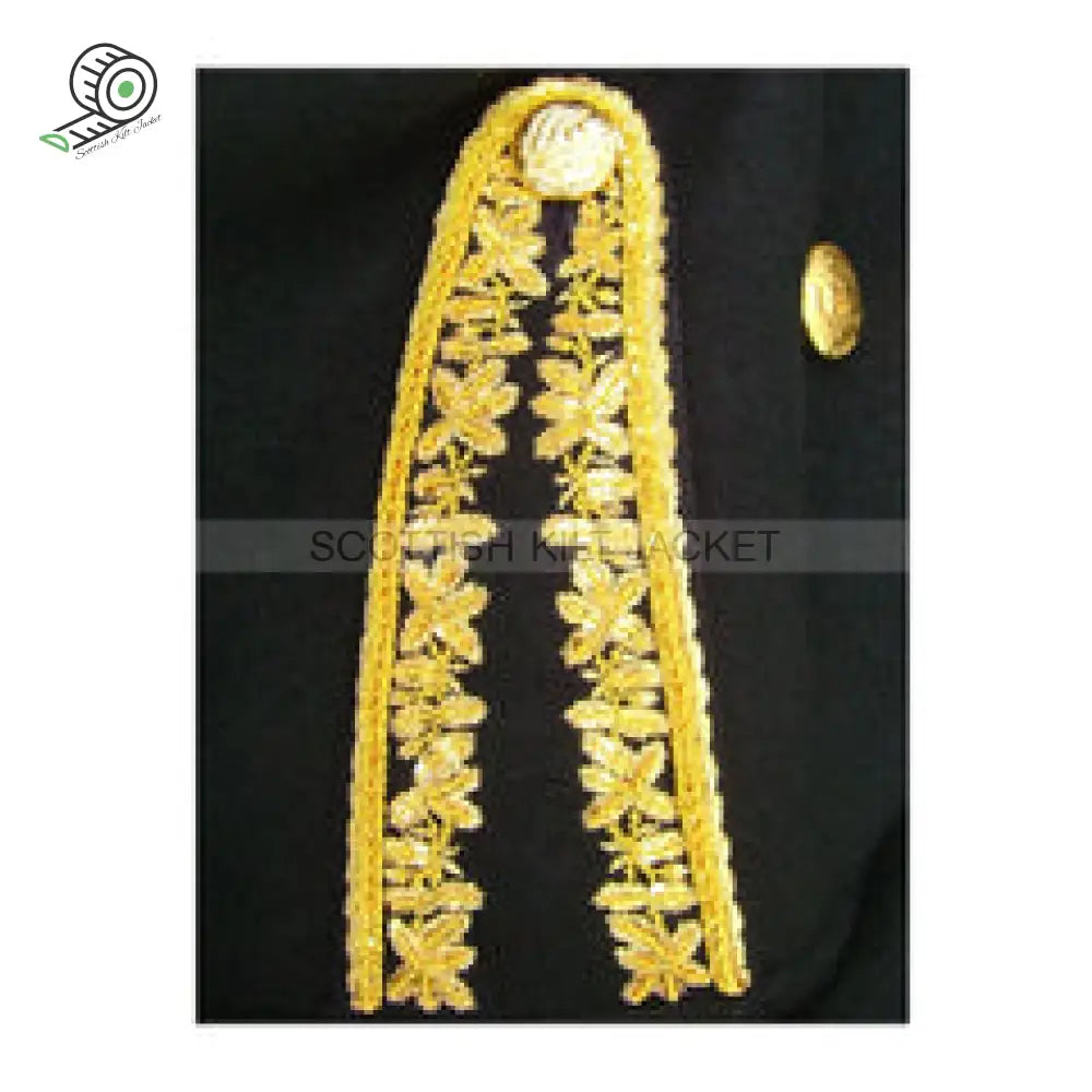 Hand-Embroidered Gold Bullion Royal Doublet Embroidery Jacket