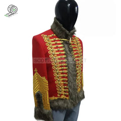 Handmade Military Style Pelisse Napoleonic Hussar Jacket Major Hussar Military Jacket Military Jackets