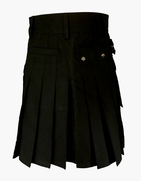 CURRENT BLACK UTILITY KIT WITH MANY POCKETS - Scottish Kilt Jacket™ USA-UK