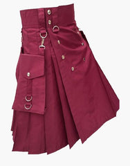 Utilities Kilt for Modern Burgundy - Scottish Kilt Jacket™ USA-UK