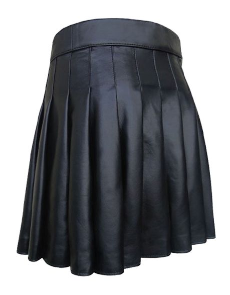 original kilt in black leather - Scottish Kilt Jacket™ USA-UK