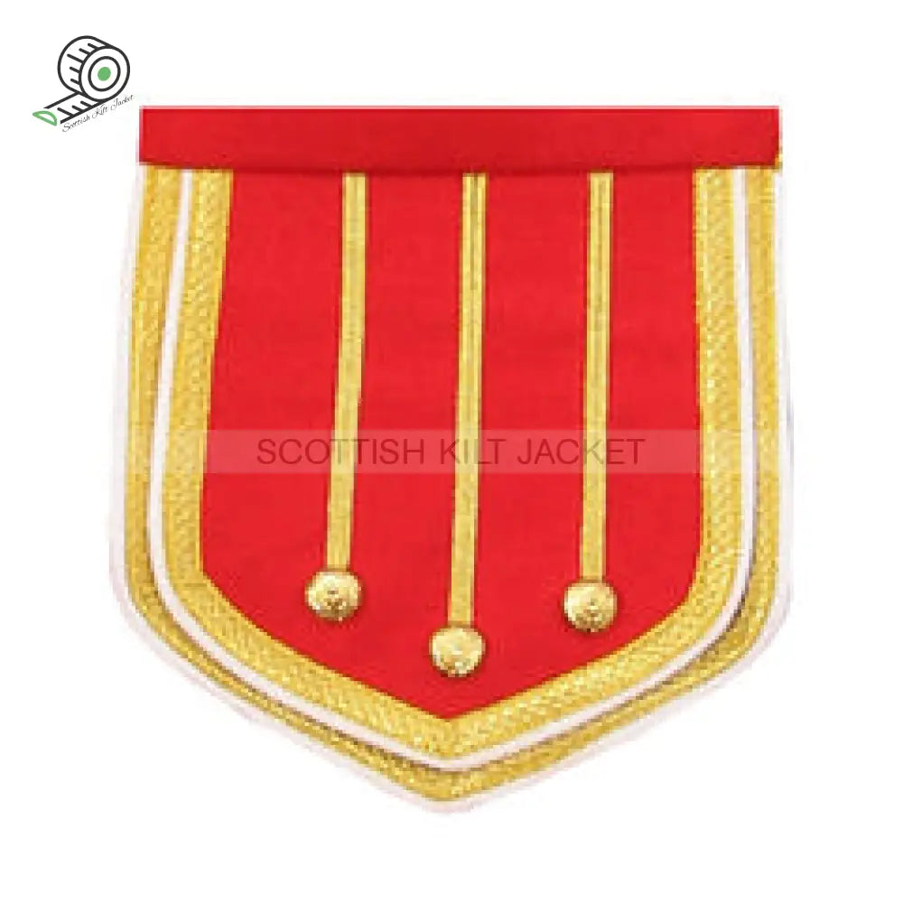 Pipe Band Doublet Jacket with Gold Braid White Piping