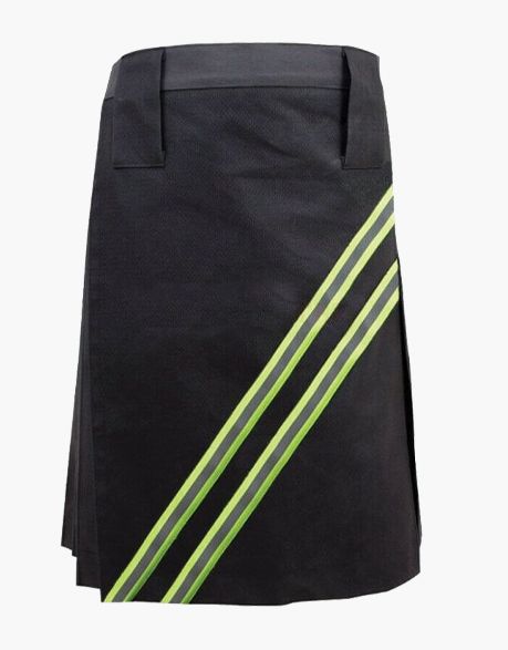 BLACK SCOTTISH UTILITY FIREFIGHTER - Scottish Kilt Jacket™ USA-UK