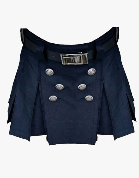 Short-length cargo utility kilt for women - Scottish Kilt Jacket™ USA-UK