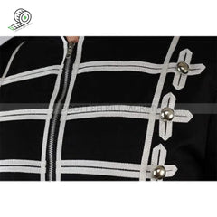 Steampunk Emo Punk Black Parade Coat For Goth Military Officer Made Of Cotton Jackets