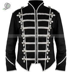Steampunk Emo Punk Black Parade Coat For Goth Military Officer Made Of Cotton Jackets