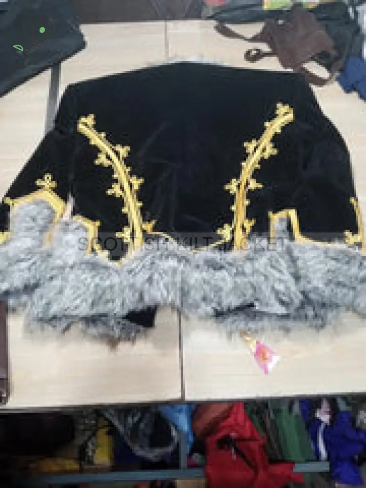 Steampunk Napoleonic Hussar Tunic With Fur And Full Braiding Military Jackets
