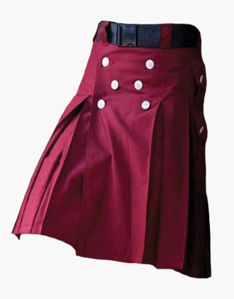 STYLE OF TACTICAL KILT MAHROON CARGO - Scottish Kilt Jacket™ USA-UK