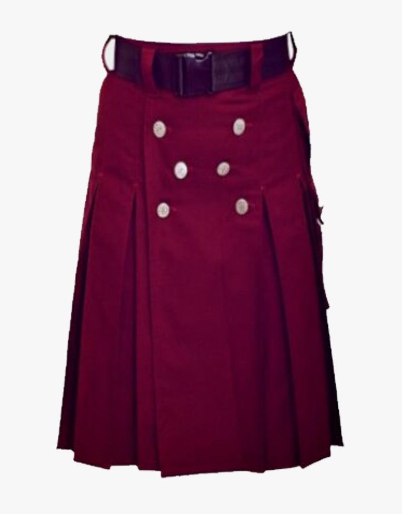 MAROON TACTICAL KILT - Scottish Kilt Jacket™ USA-UK