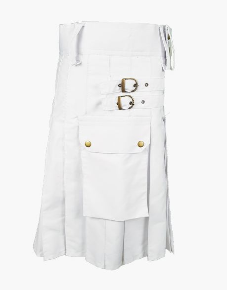 KILT WHITE UTILITY - Scottish Kilt Jacket™ USA-UK