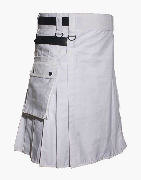 WHITE TACTICAL UTILITY KILT - Scottish Kilt Jacket™ USA-UK