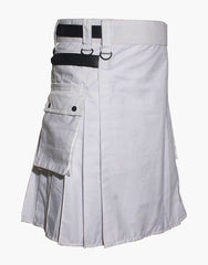 WHITE TACTICAL UTILITY KILT - Scottish Kilt Jacket™ USA-UK