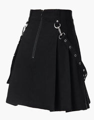 BLACK GOTHIC Punk MINI SKIRT FOR WOMEN - Scottish Kilt Jacket™ USA-UK