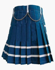 NAVY BLUE GOTHIC UTILITY MINI KILT FOR WOMEN - Scottish Kilt Jacket™ USA-UK